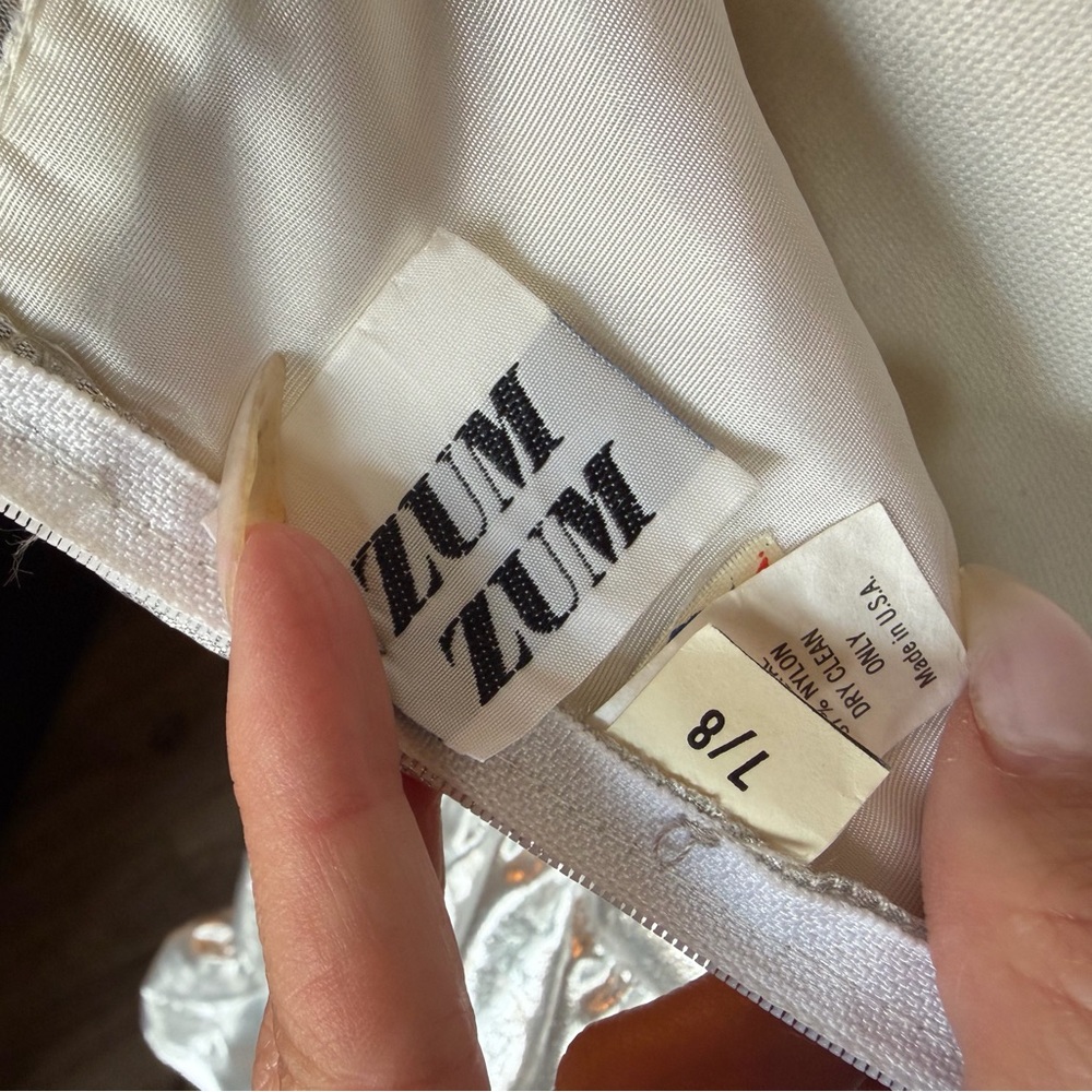 Vintage 80s Silver Lamé Party Dress ✨ | Zum Zum - Picture 8 of 10